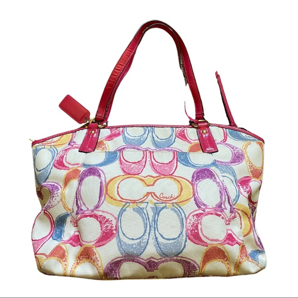 **SOLD**Coach Rainbow Signature Scribble CC Purse - Picture 4 of 6